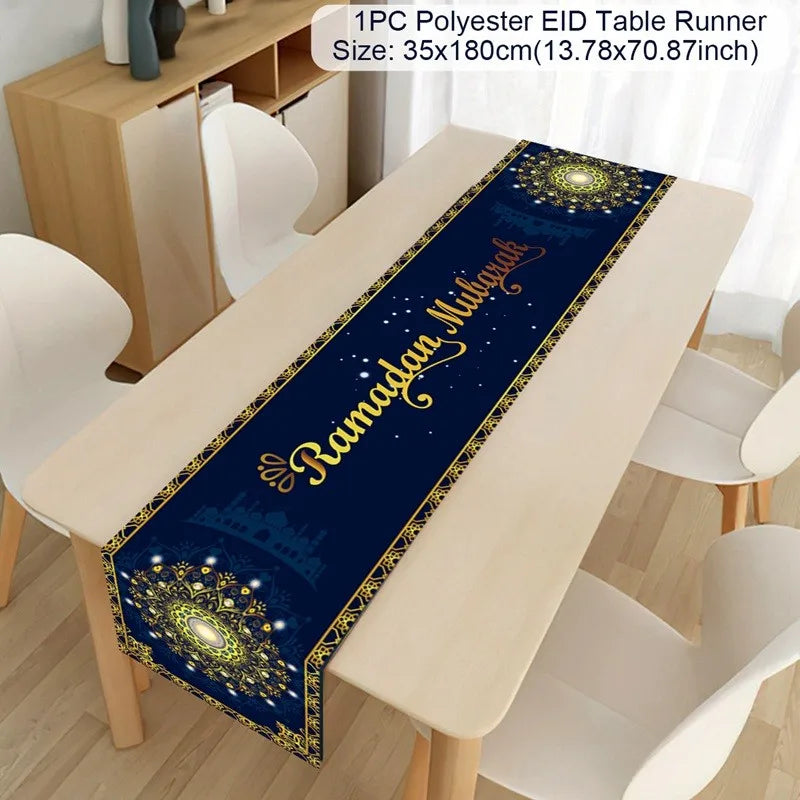 Ramadan Decoration Table Runner EID Mubarak Decor 2025