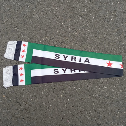 Syrian Three-Star Custom Scarf Banner