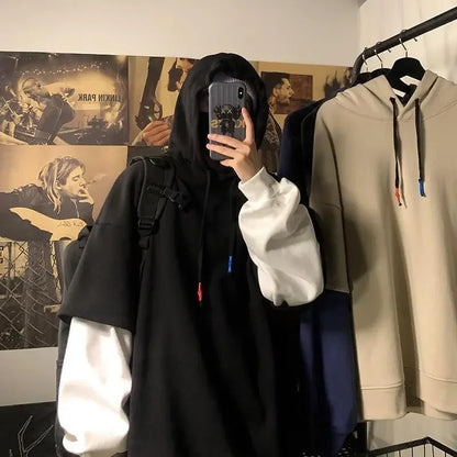 "Men's Two-Piece Oversized Hooded Jacket – High Street Hip Hop Style" - Mf trends