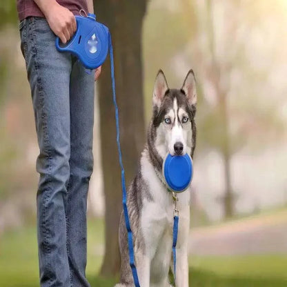 4-in-1 Multifunctional Retractable Dog Leash with Water Storage