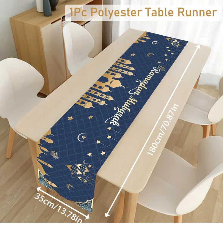 Ramadan Decoration Table Runner EID Mubarak Decor 2025