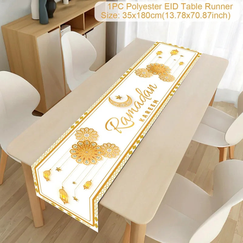 Ramadan Decoration Table Runner EID Mubarak Decor 2025