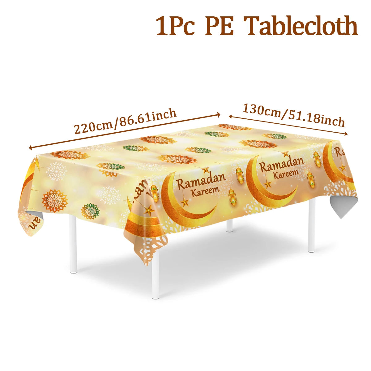 Eid Mubarak Table Runner Ramadan Tablecloths Ramadan Kareem Decoration for Home 2025