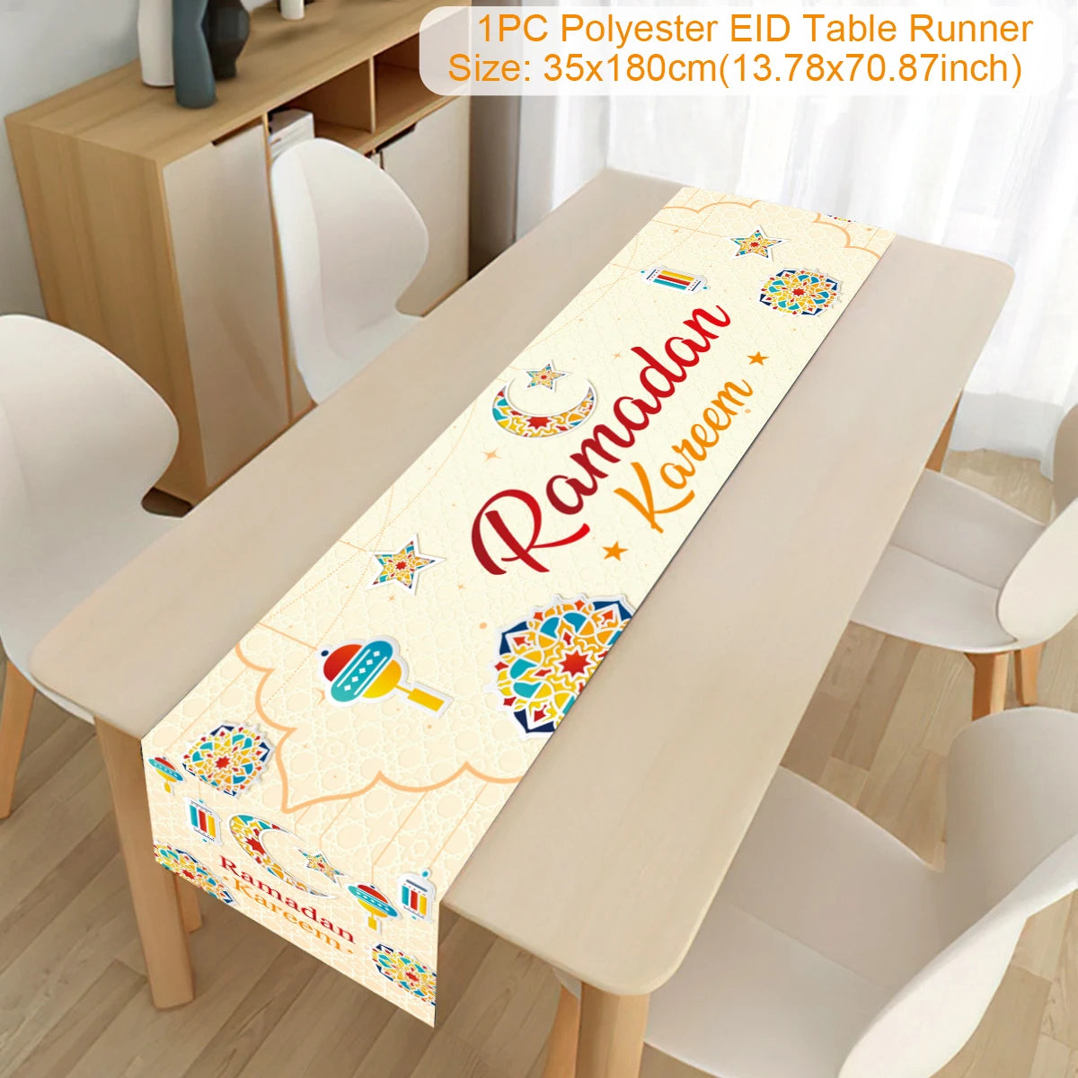 Ramadan Decoration Table Runner EID Mubarak Decor 2025