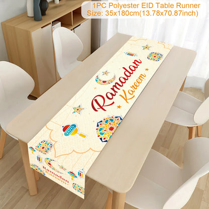 Ramadan Decoration Table Runner EID Mubarak Decor 2025