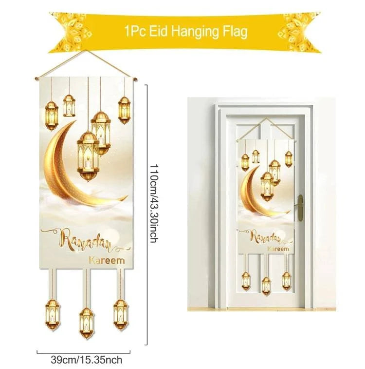 Eid Mubarak Decor Banner 2025 Kareem Ramadan Decor