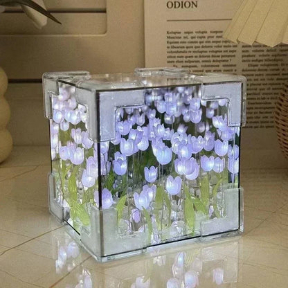 NEW Creative Diy Tulip Flower Sea Cube Three-Dimensional