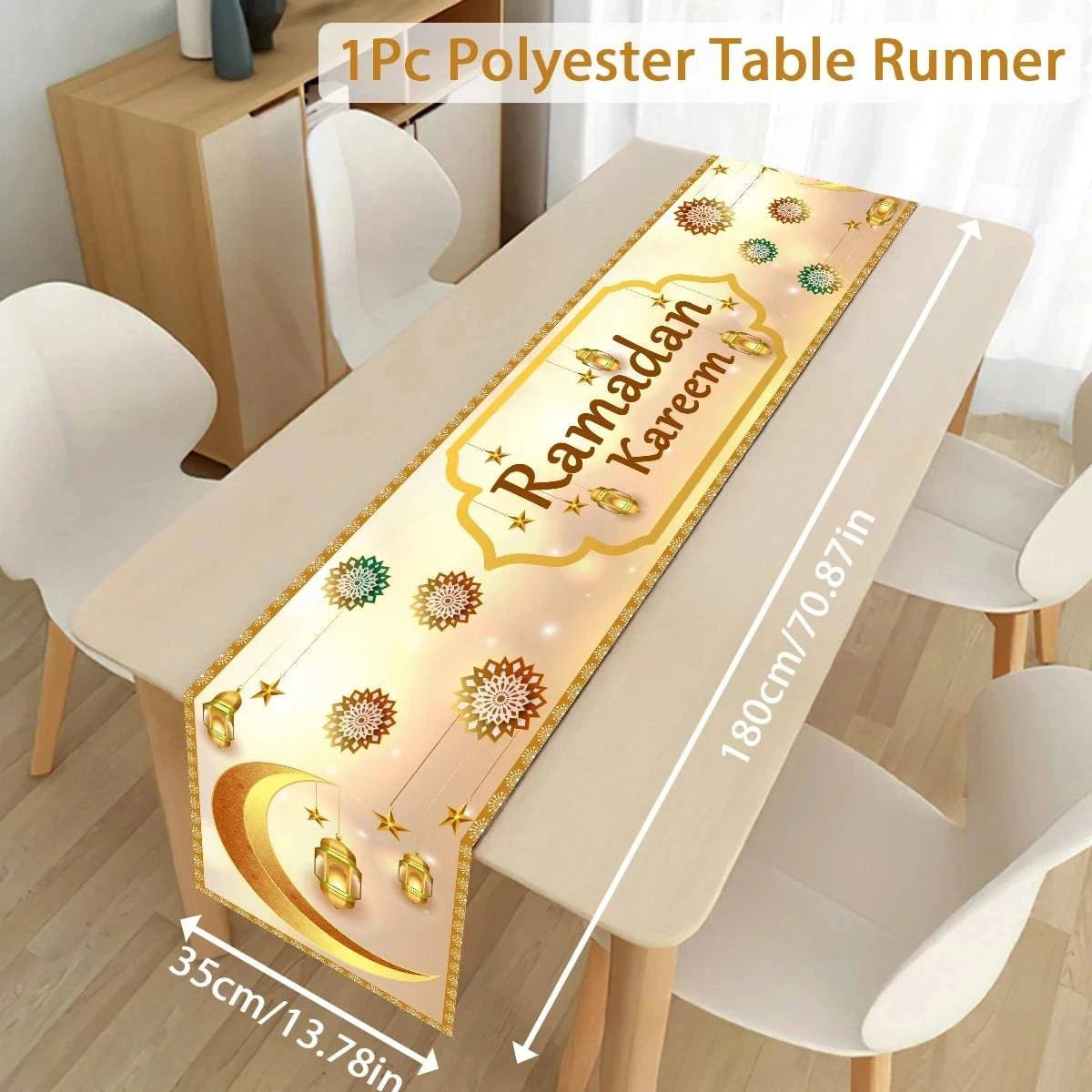 Ramadan Decoration Table Runner EID Mubarak Decor 2025