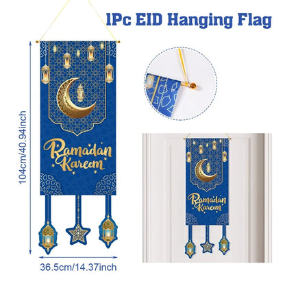 Eid Mubarak Decor Banner 2025 Kareem Ramadan Decor