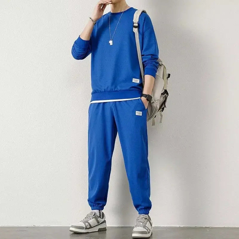 Men's Casual Sport Suit - Loose-fit Sweatshirt & Trousers Set - Mf trends