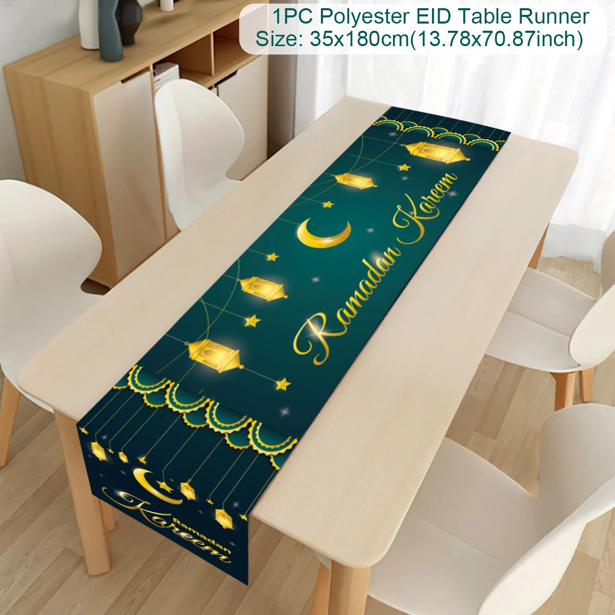 Ramadan Decoration Table Runner EID Mubarak Decor 2025