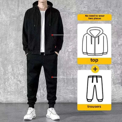 Men's Casual Loose Hoodie Jacket, Winter Style, Versatile and Trendy.