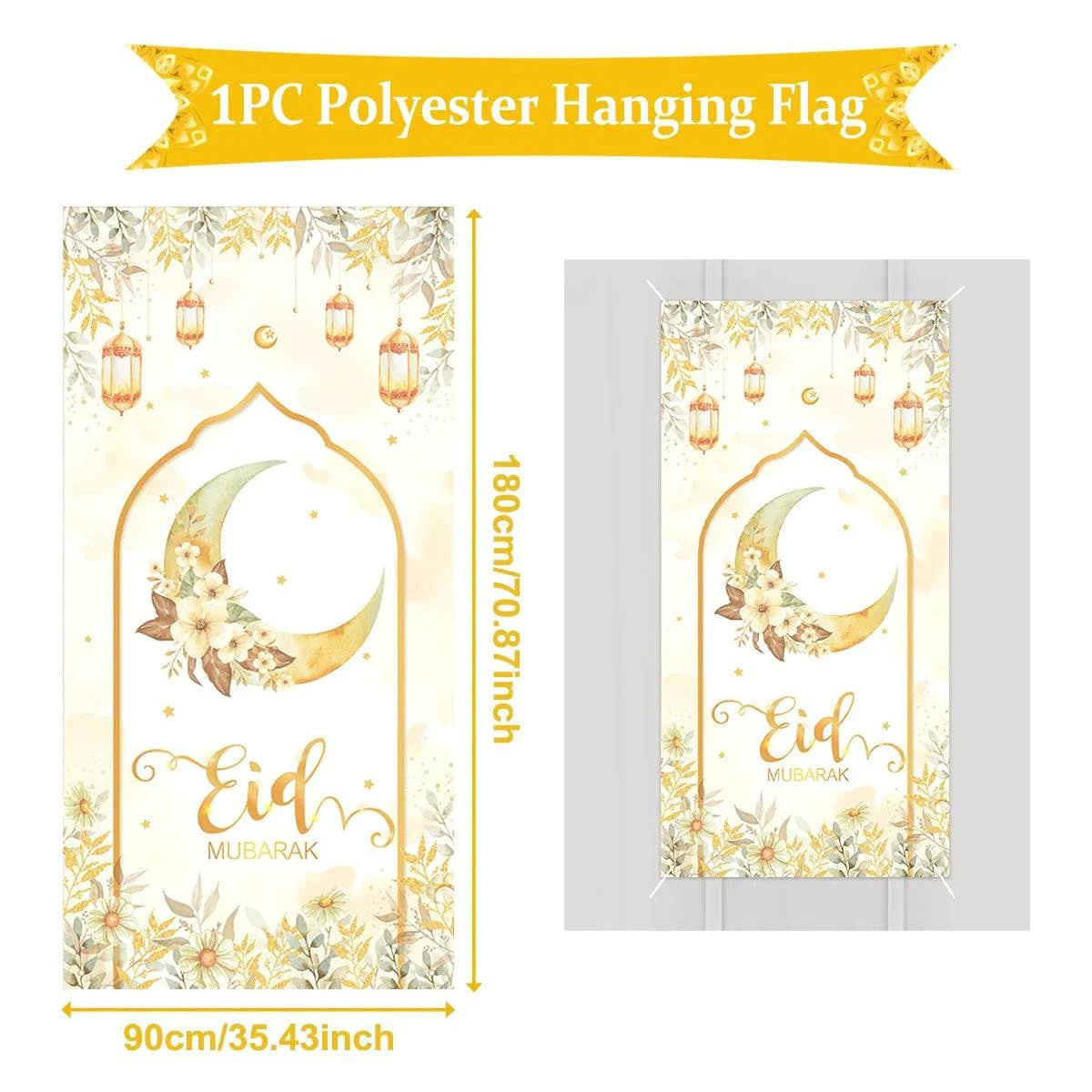 Eid Mubarak Decor Banner 2025 Kareem Ramadan Decor