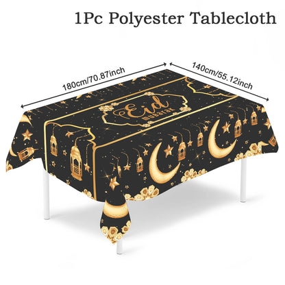 Eid Mubarak Table Runner Ramadan Tablecloths Ramadan Kareem Decoration for Home 2025