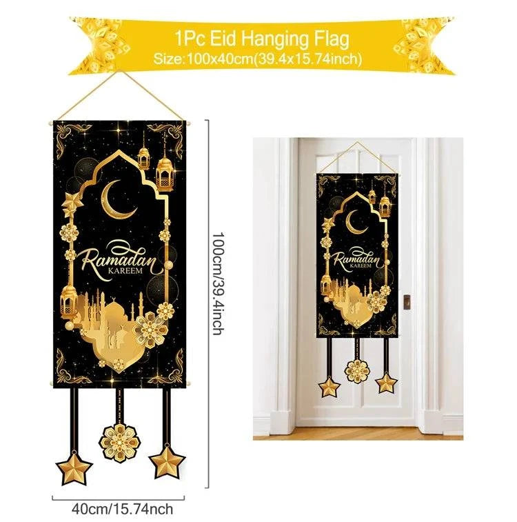 Eid Mubarak Decor Banner 2025 Kareem Ramadan Decor