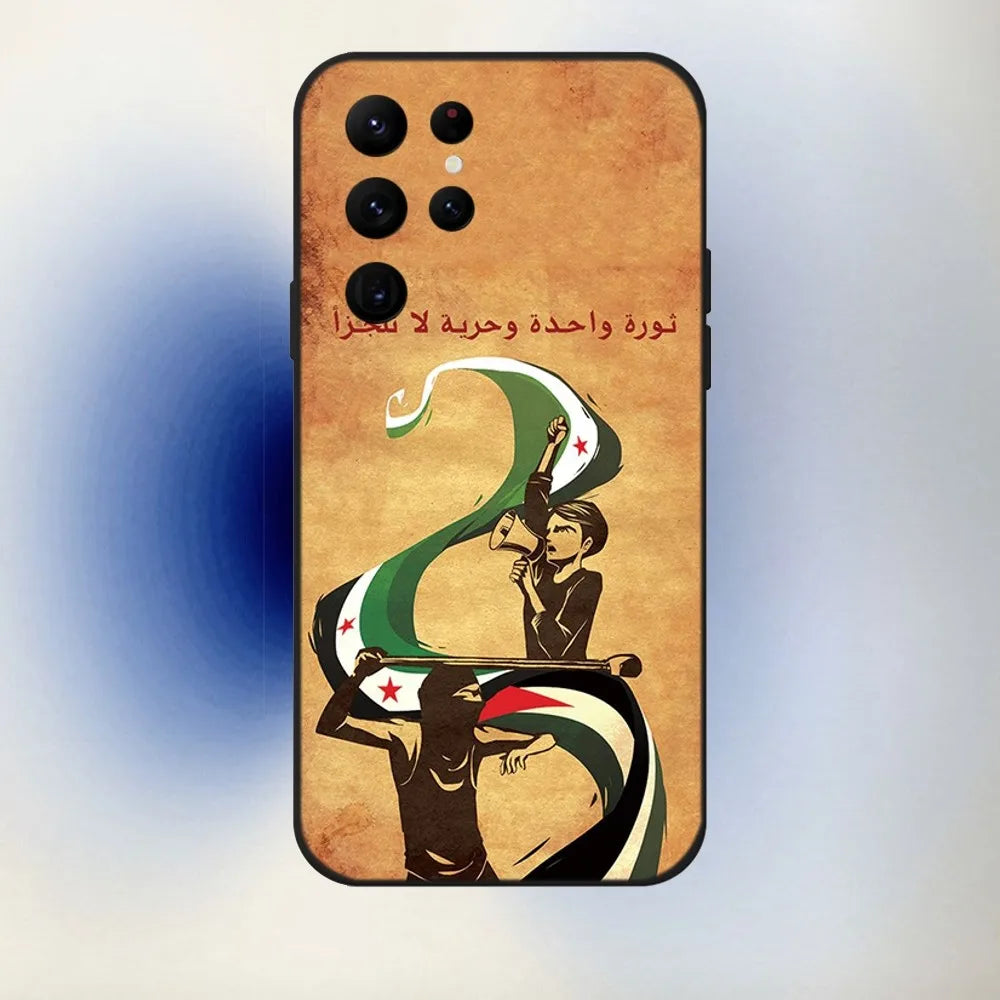 Syrian Revolution Flag  Phone Case For Samsung S24,23,22,30,21,10,9,Ultra,Plus,Lite,FE,5G Black Soft Case