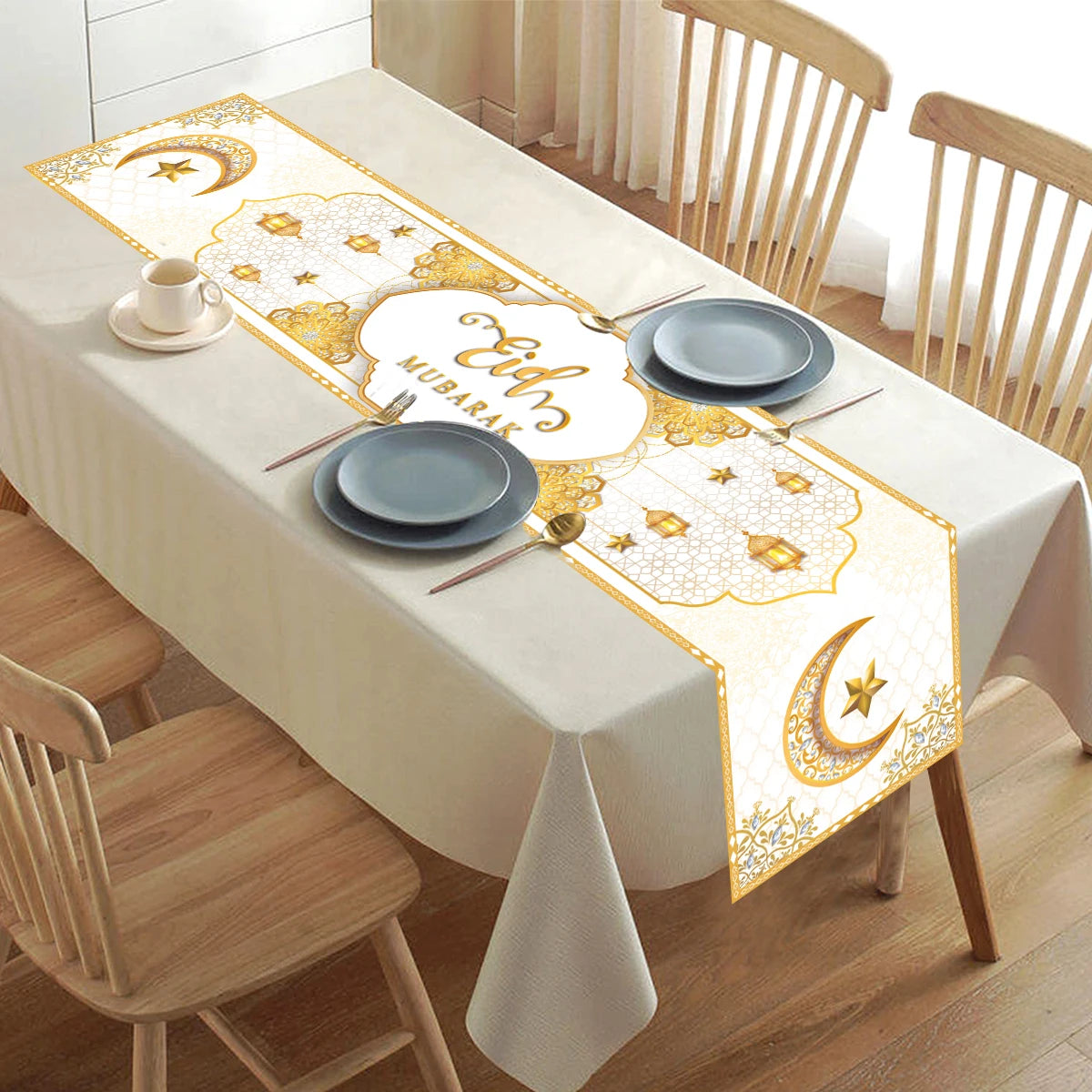 Ramadan Decoration Table Runner EID Mubarak Decor 2025