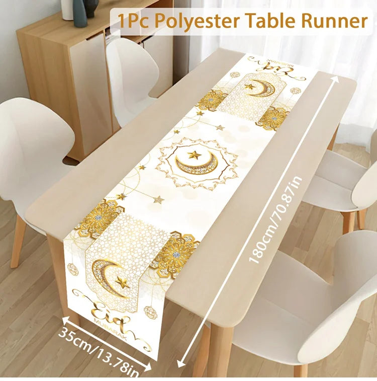 Ramadan Decoration Table Runner EID Mubarak Decor 2025