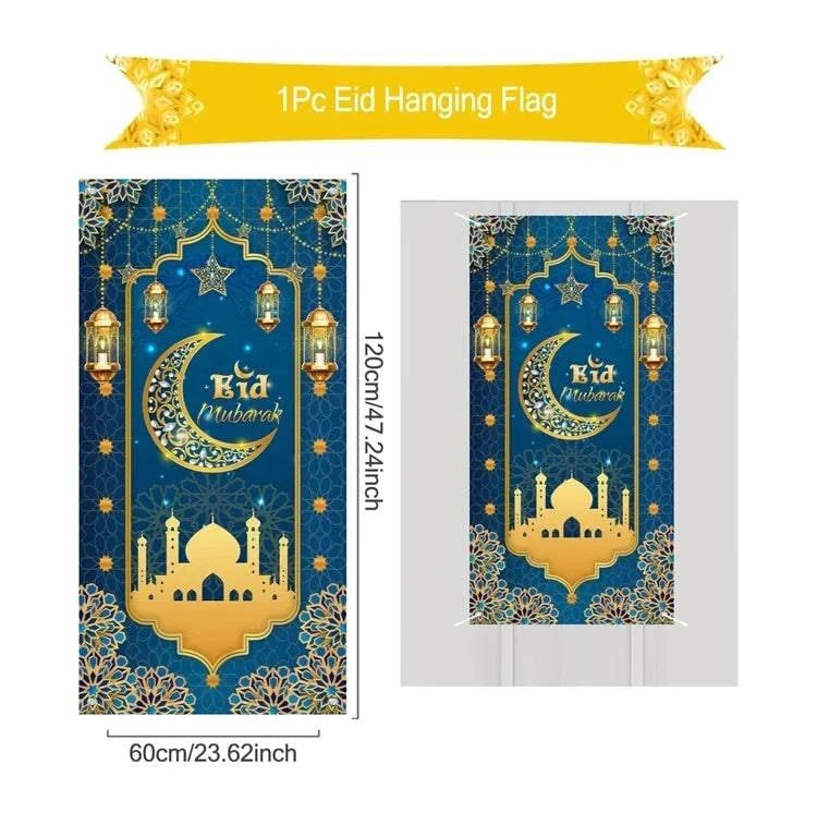 Eid Mubarak Decor Banner 2025 Kareem Ramadan Decor