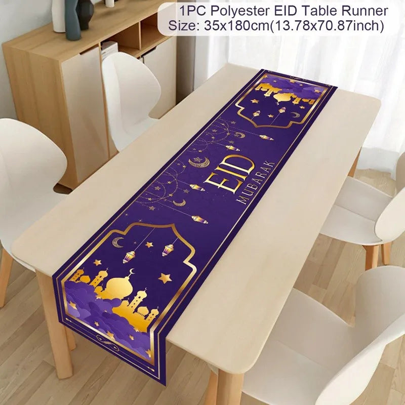 Ramadan Decoration Table Runner EID Mubarak Decor 2025